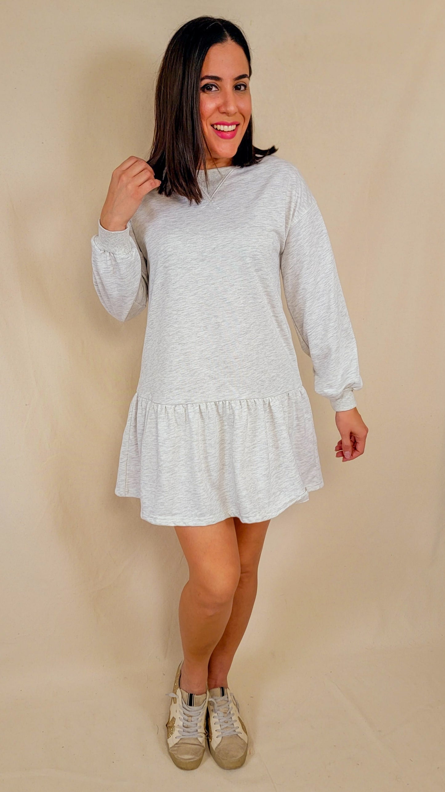 Puff Sleeve Mini Dress