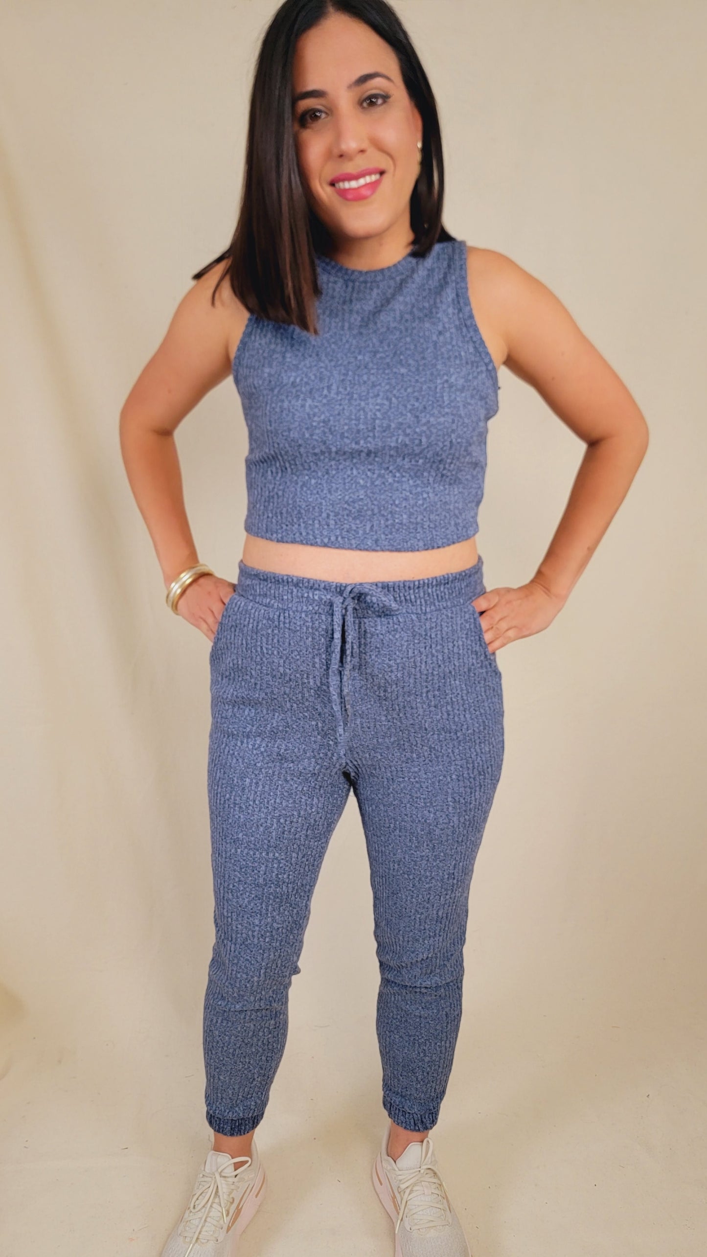 Crop Top and Jogger Pants Set