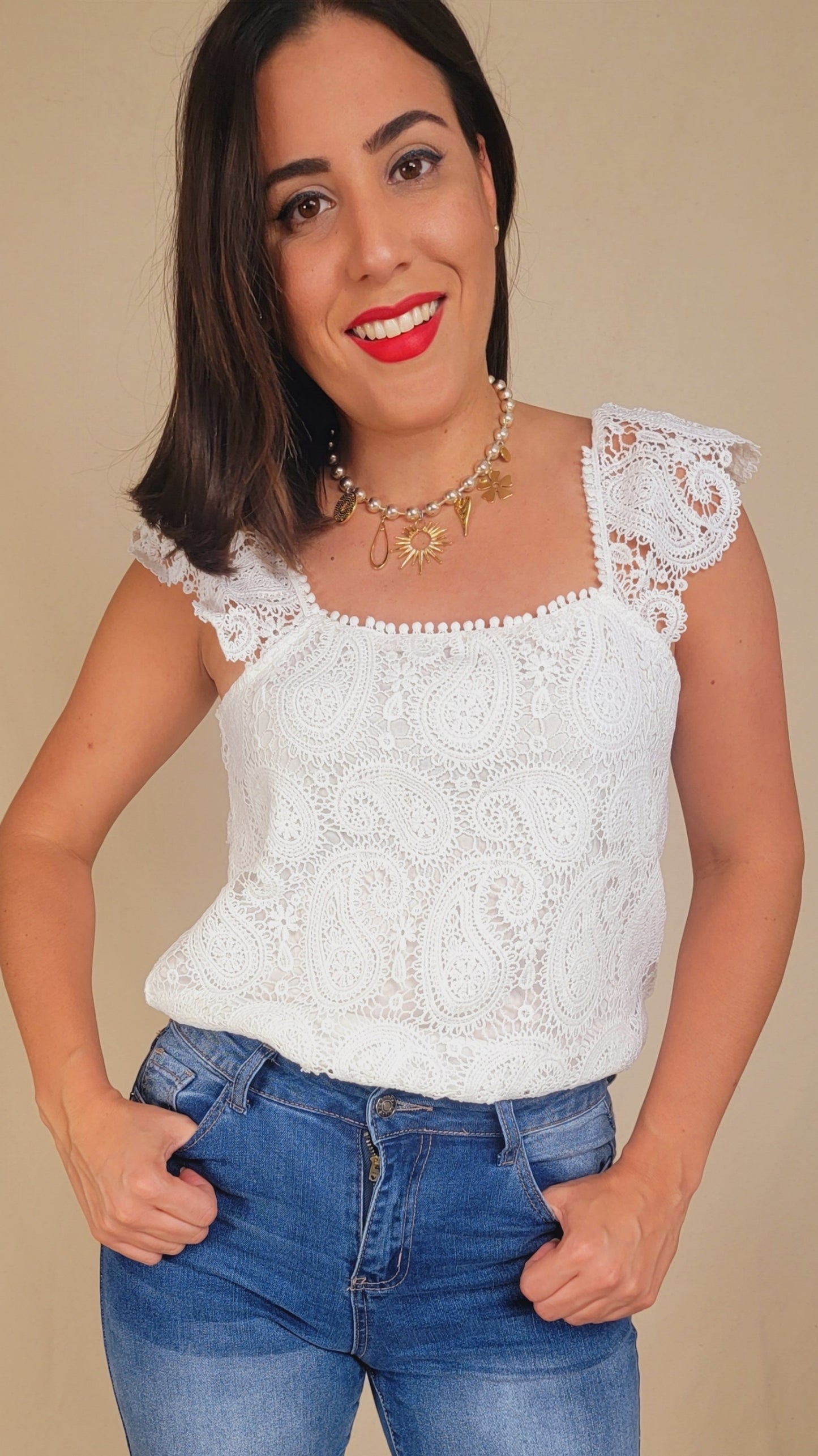 Crochet Ruffle Top