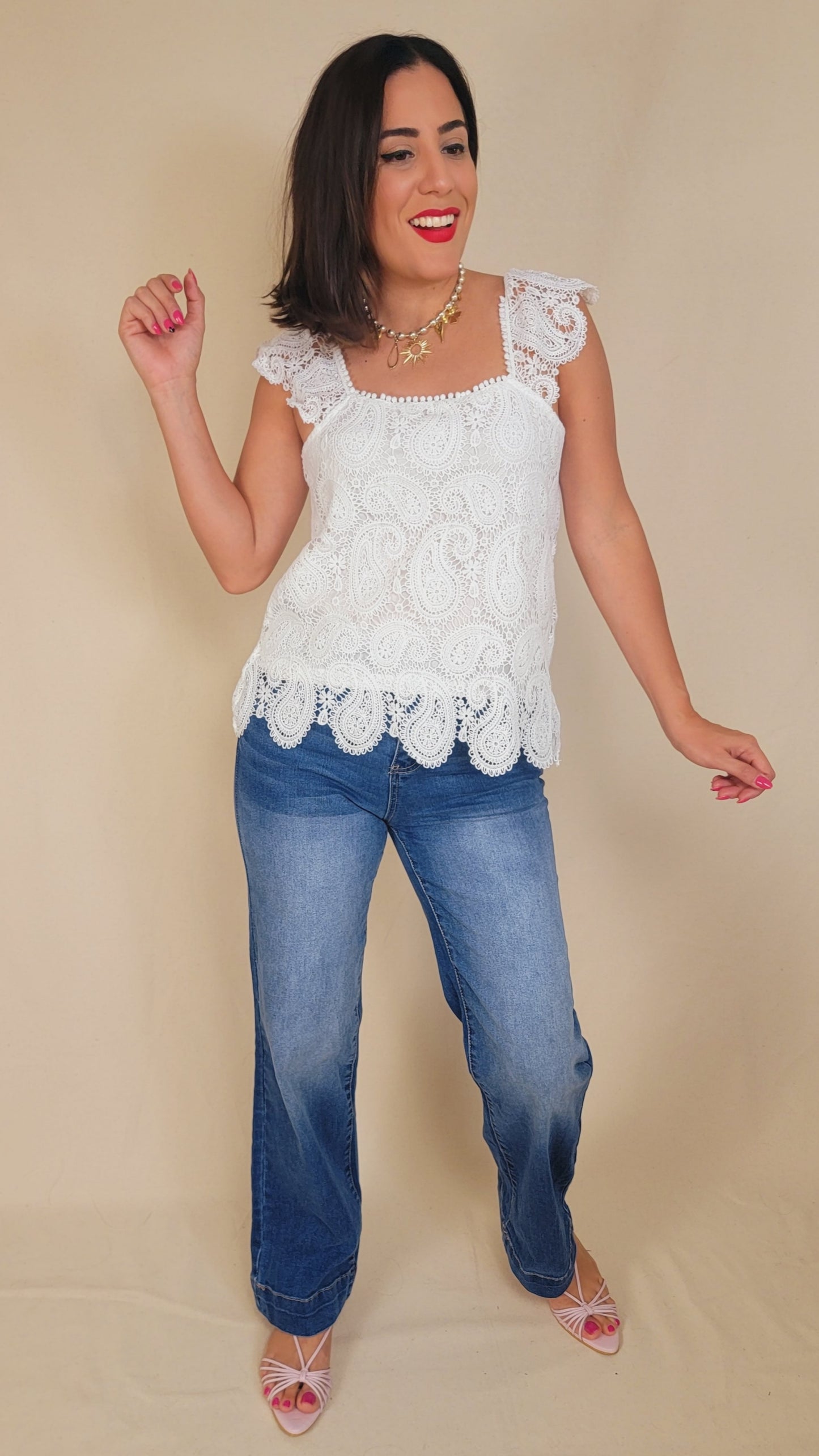 Crochet Ruffle Top