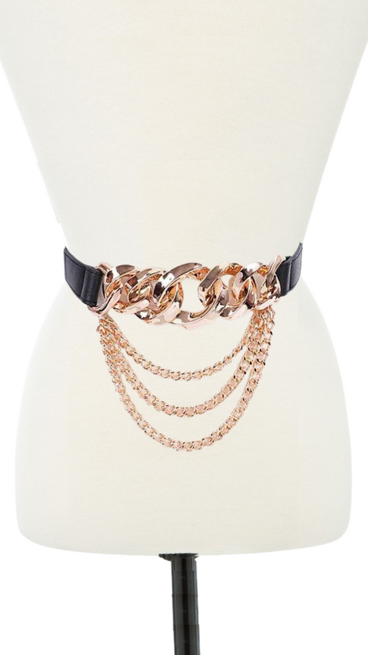 Large Chain Link Stretch Belt