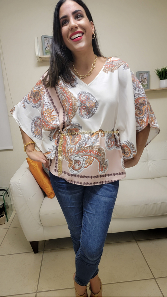 Paisley Tunic Top