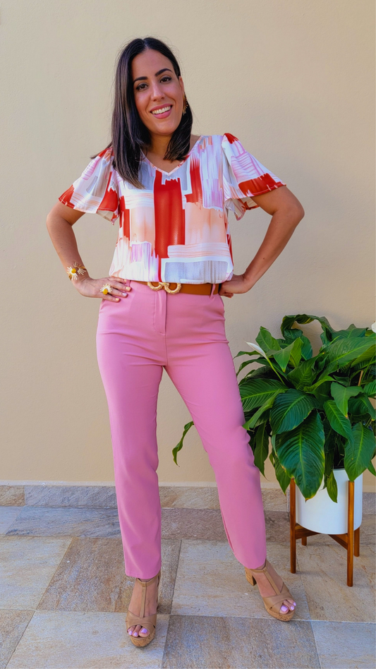 Color Block Blouse