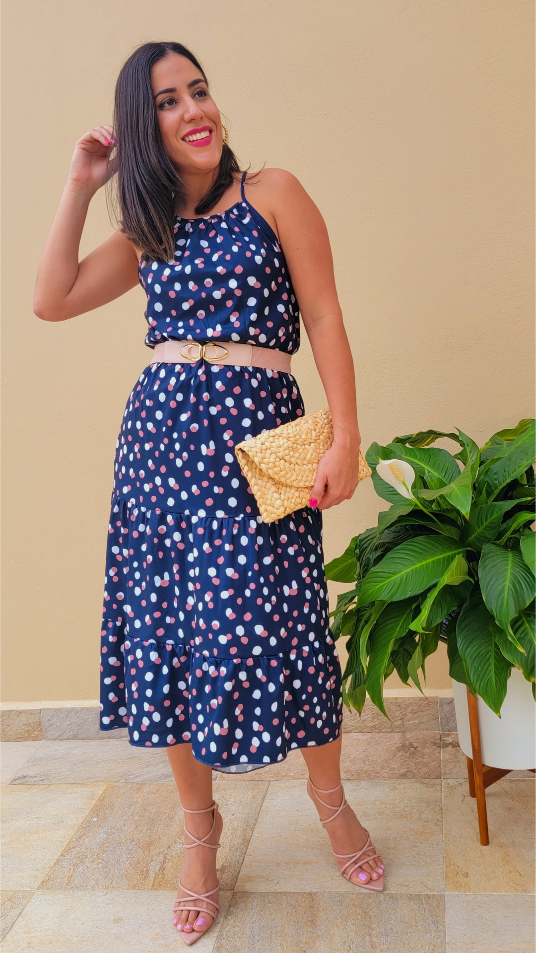 Magic Dots Blue Maxi Dress