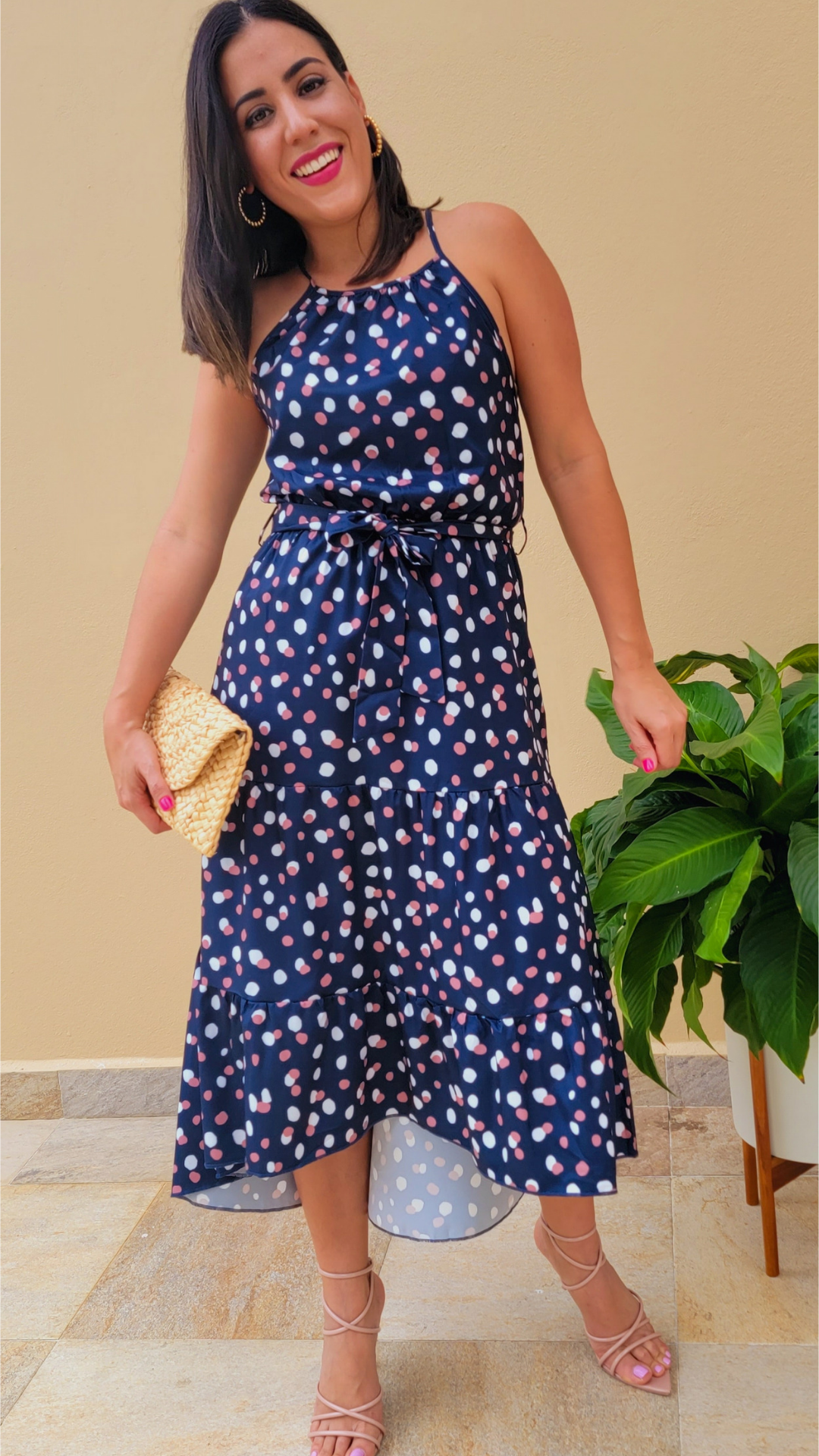 Magic Dots Blue Maxi Dress