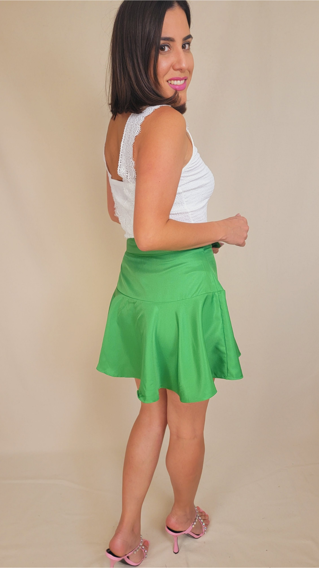 Kelly Green Mini Skirt