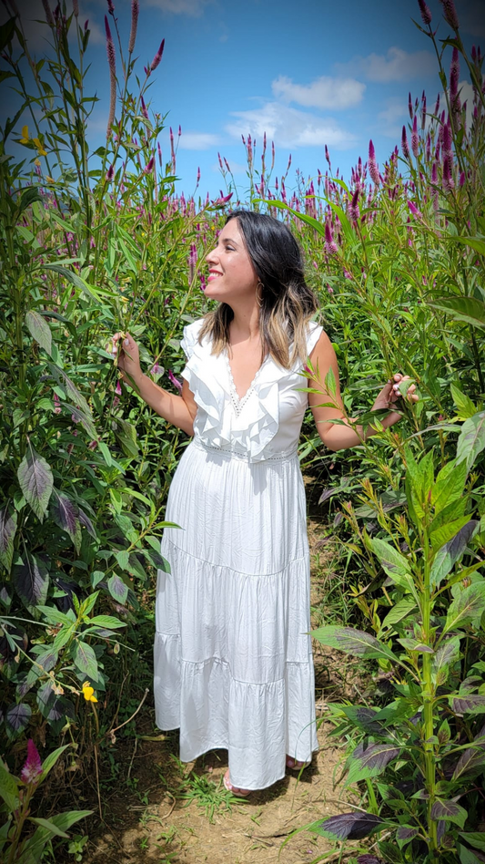 White Lace Maxi Dress