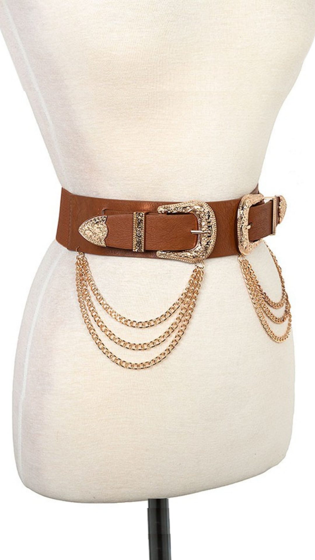 Buckle Chain Draped Belt