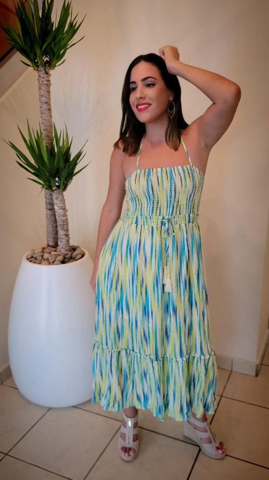 Sleeveless Ruffle Maxi Dress